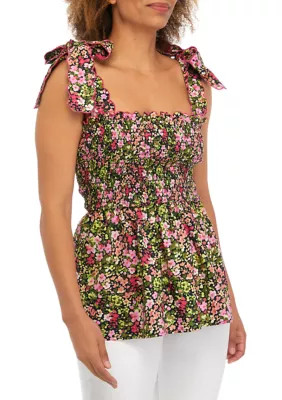 Women's Split Sleeve Smocked Bodice Top | Belk