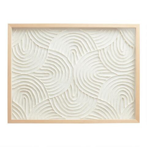White Rice Paper Arches Shadow Box Wall Art | World Market