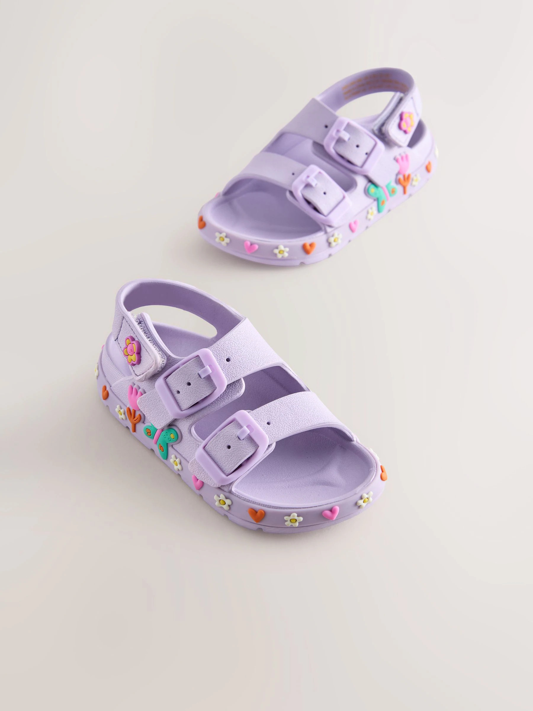 Buy Purple Character Double Buckle Eva Sandals from Next USA | Next US