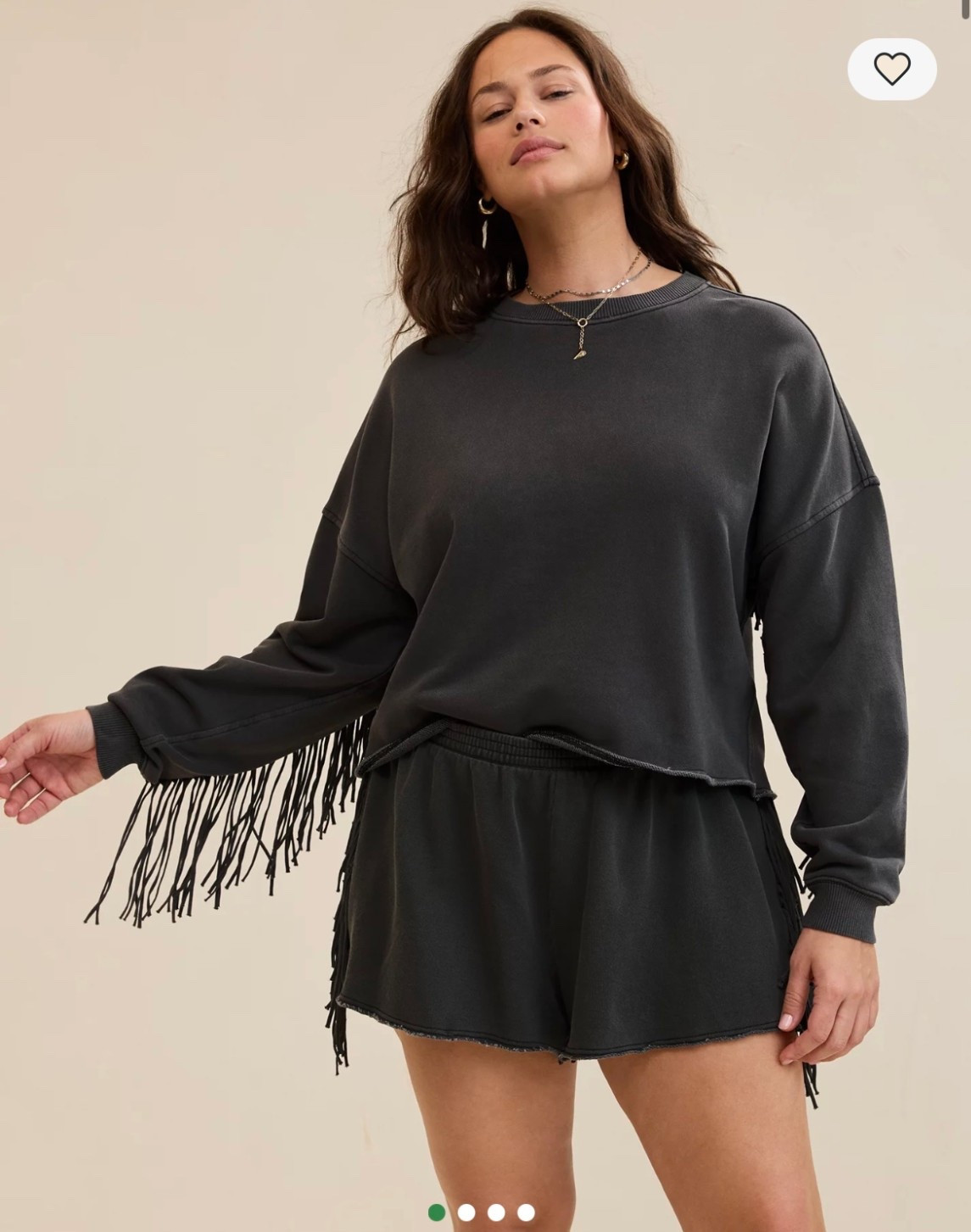 Never ordered something so fast @Aerie Aerie Festival Fringe Crew Sweatshirt and the matching fringe shorts size XS  

#LTKootd #LTKFestival #LTKSaleAlert
