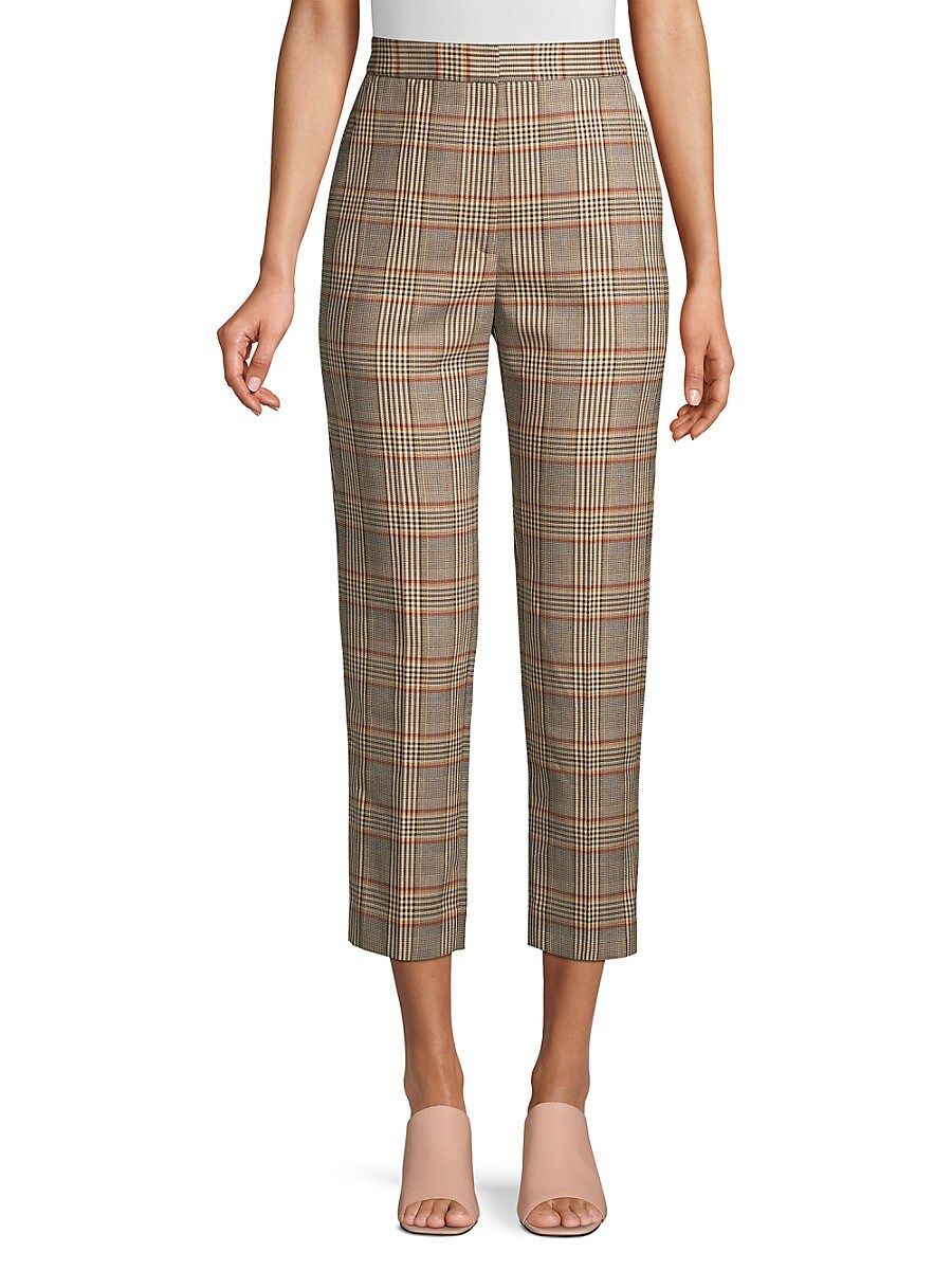 Sandro Women's Stainy Plaid Trousers - Brown - Size 42 (10-12) | Saks Fifth Avenue OFF 5TH