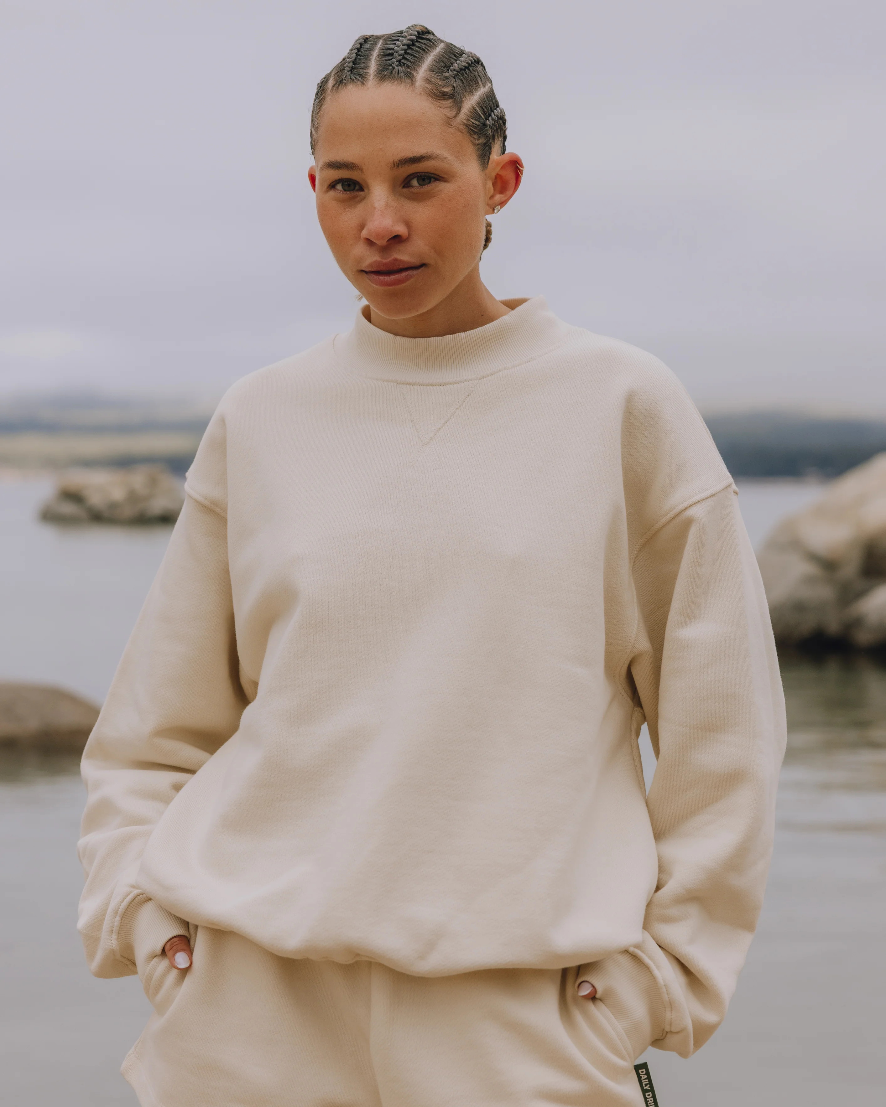 Oversized Heavyweight Vintage Crew - Sand | Daily Drills LLC