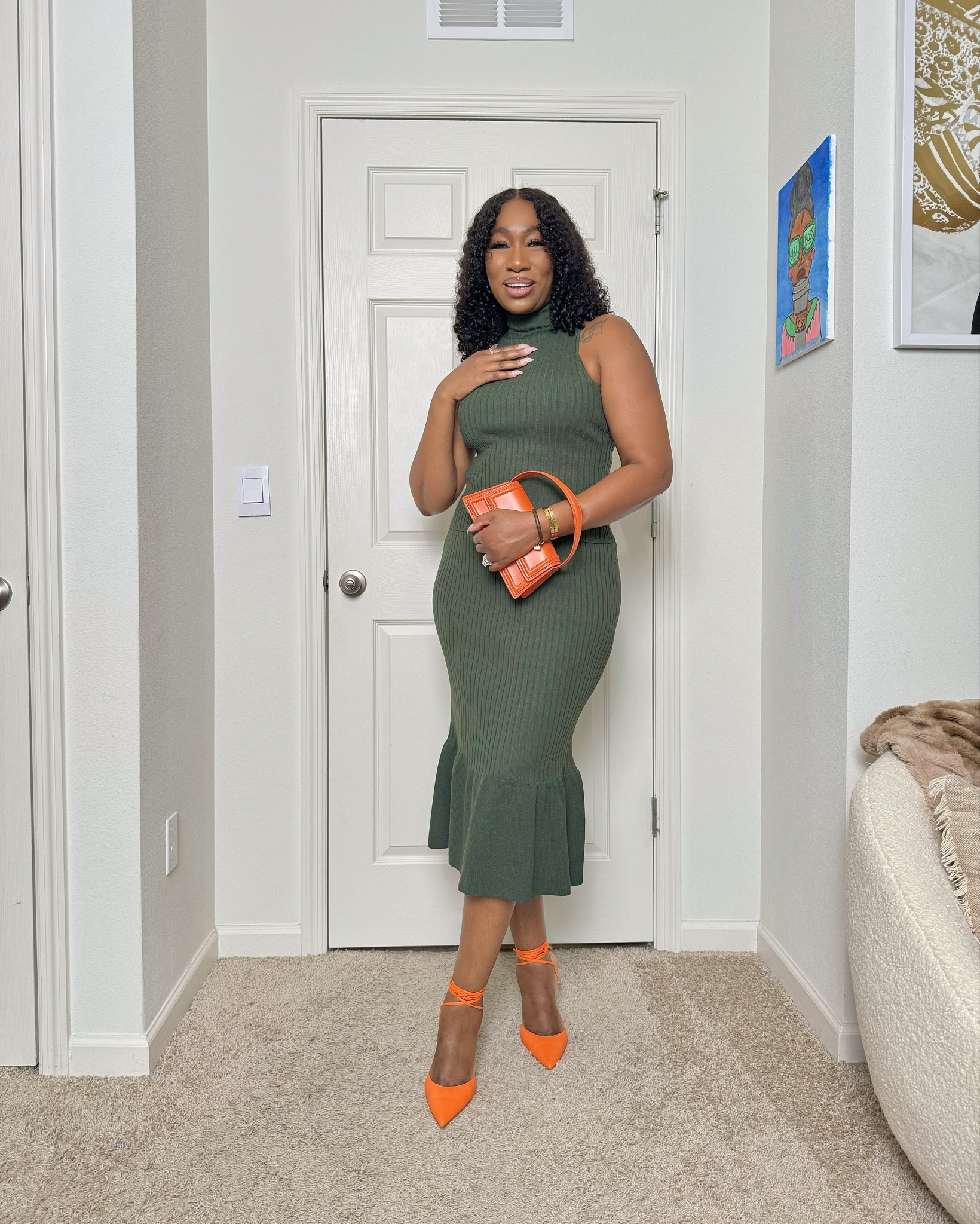 Fall Fashion
This is another fall color combination to try. Love the olive green paired with the orange. 
• wearing a size medium skirt set
• linking similar shoes and bag


#LTKFindsUnder50 #LTKSeasonal #LTKStyleTip