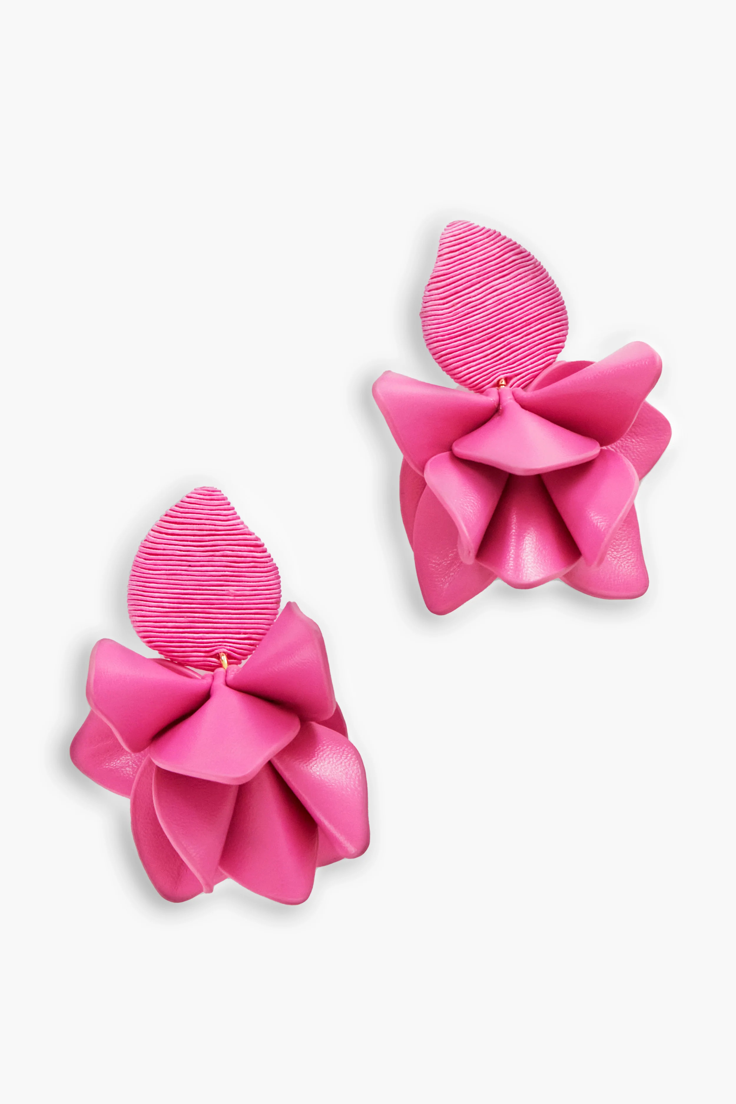 Cream Silk and Leather Orchid Earring | Tuckernuck (US)