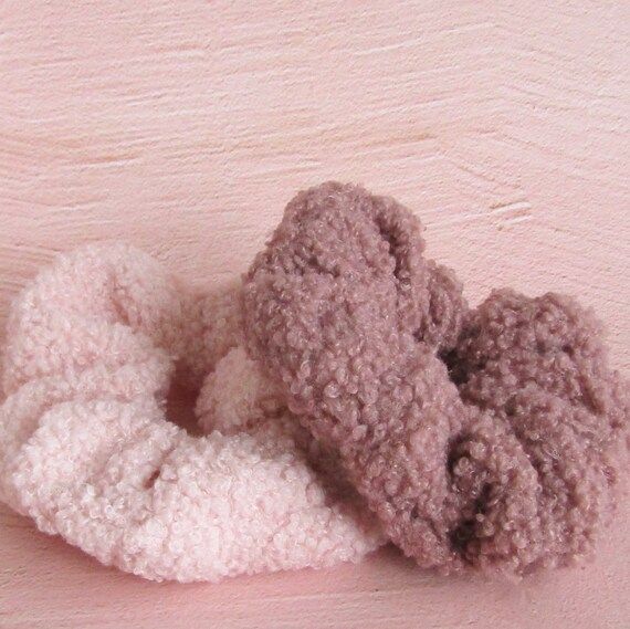 Scrunchies x 2  Sherpa scrunchies  hair ties  scrunchies  | Etsy | Etsy (CAD)