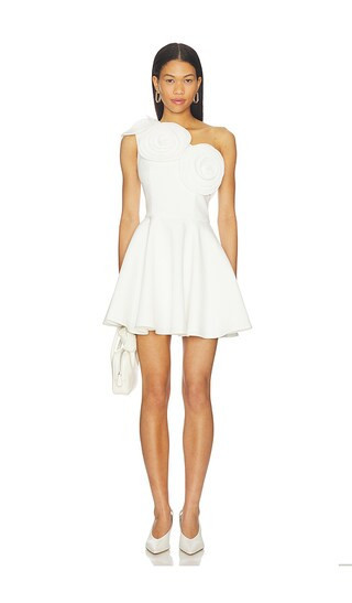 ELLIATT Noralyn One Shoulder Mini Dress in White. - size M | Revolve Clothing (Global)