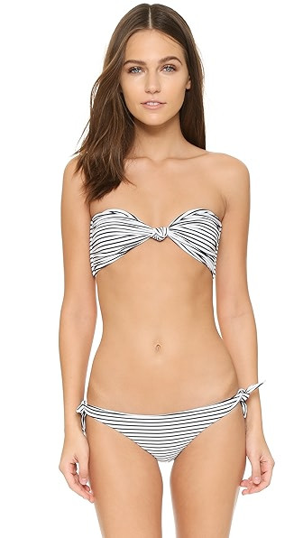 Mikoh Carmel Knot Bandeau Bikini Top - Vintage Sailor Night | Shopbop