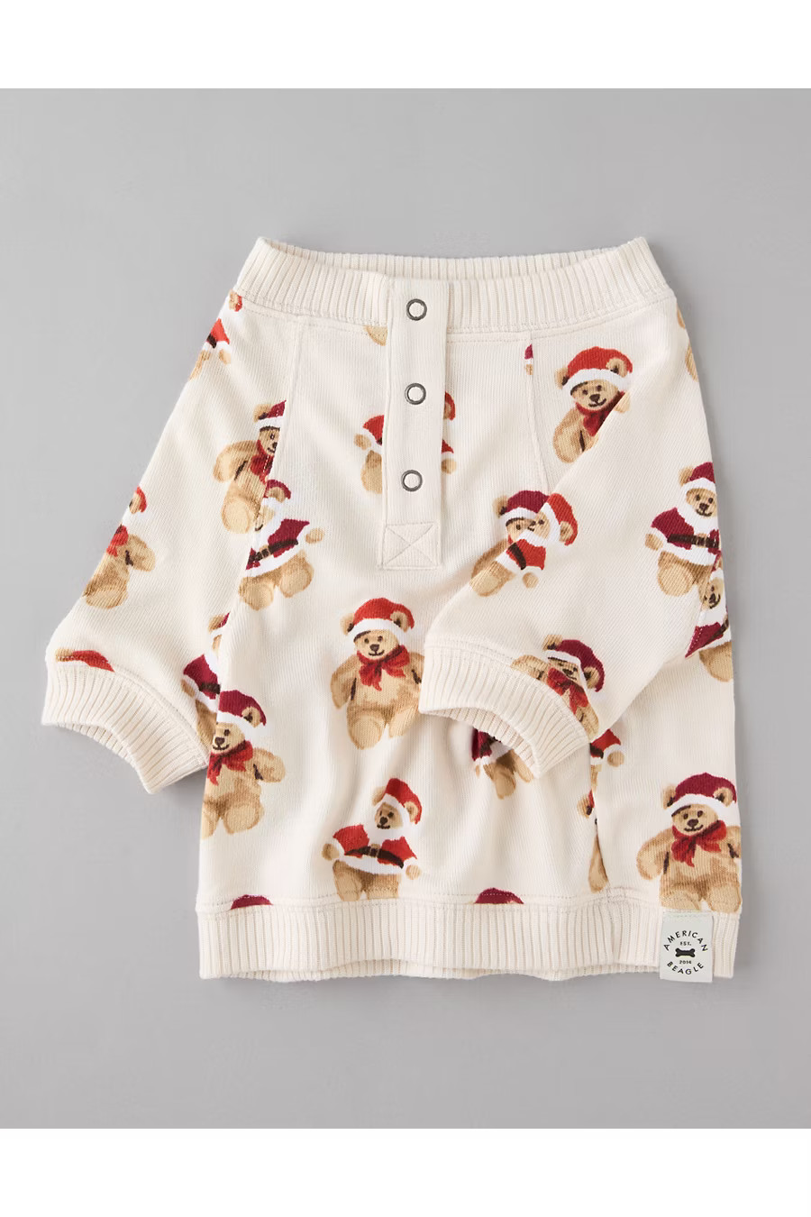 ABO Holiday Teddy Bear Plush Dog PJ Top Women's Multi XS | American Eagle Outfitters (US & CA)