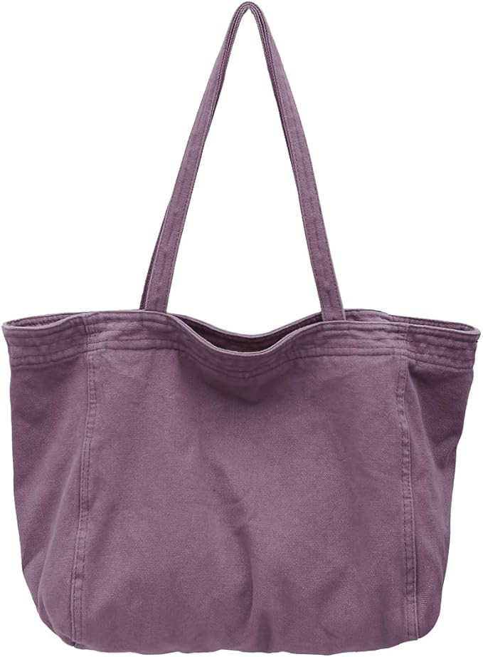 Collsants Canvas Tote Bag for Women Casual Shoulder Work Bag Canvas Bag | Amazon (US)