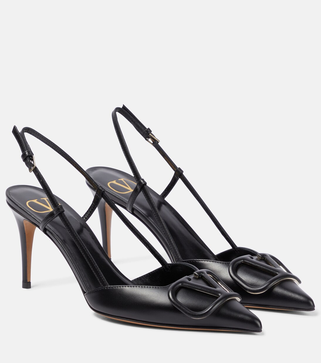 VLogo leather slingback pumps | Mytheresa (DACH)