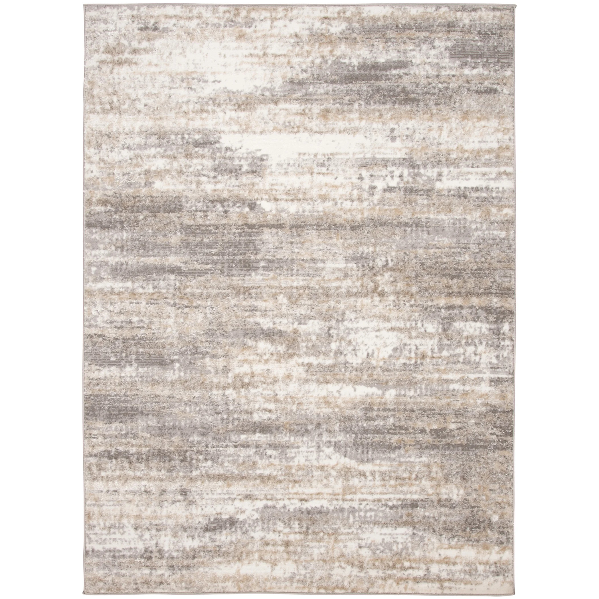 Mainstays 5x7 Neutral Shiny Abstract Indoor Area Rug | Walmart (US)