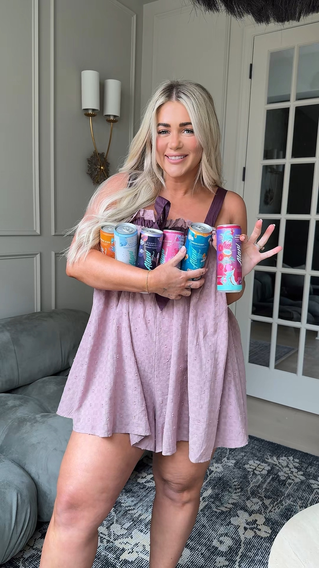 Perfect fits to wear while drinking Alani✨ lol

Romper // medium 
Plaid set // large 
Alo // pants large + top large 
Linen brown set // large (need xl)
White set // large 