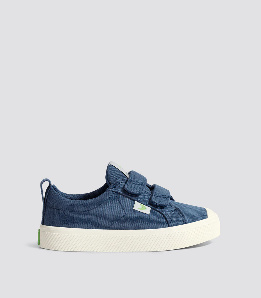 OCA Low Shadow Blue Canvas Sneaker Kids | Cariuma