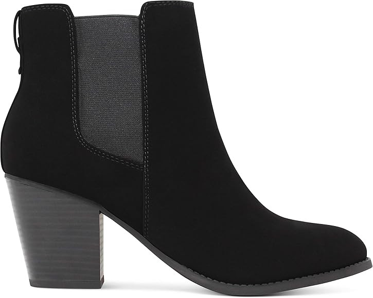 Marco Republic Rio de Janeiro Women's Almond Toe Mid-Heel Chunky Block Stacked Heels Ankle Bootie... | Amazon (US)