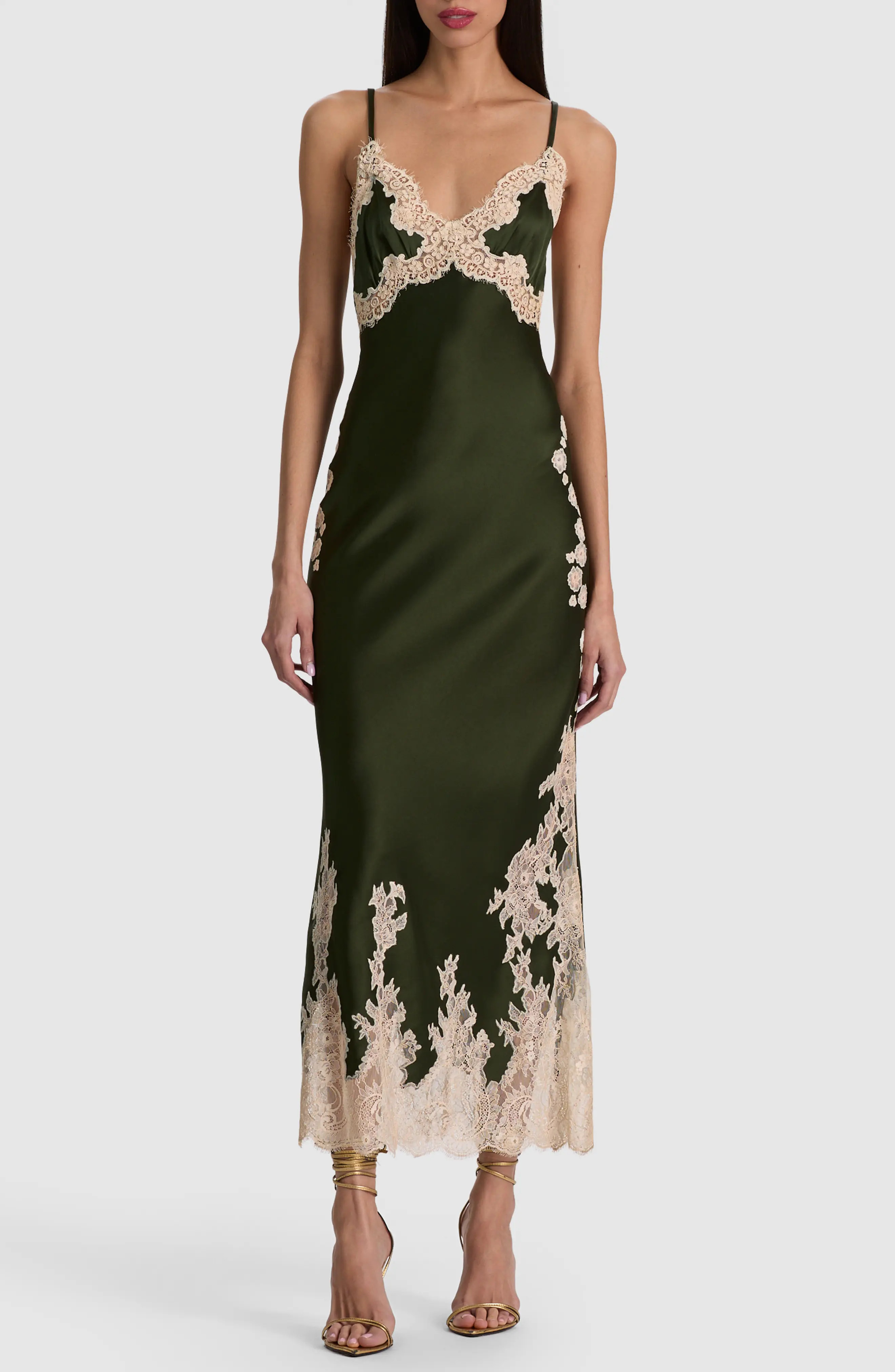 Julietta Lace Trim Slip Midi Dress (Women) | Nordstrom | Nordstrom