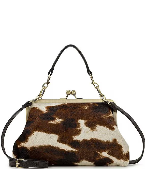 Vione Cow Print Frame Clutch | Dillard's