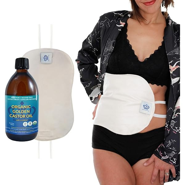 QUEEN OF THE THRONES Castor Oil Pack for Liver (compress) - Heatless, Less-Mess, Reusable - Organ... | Amazon (US)