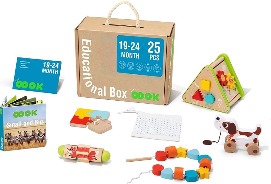 TOOKYLAND Early Learning Toy Bundle - 6 in 1 Box Educational Montessori Play Set; Wooden Toddler ... | Amazon (US)