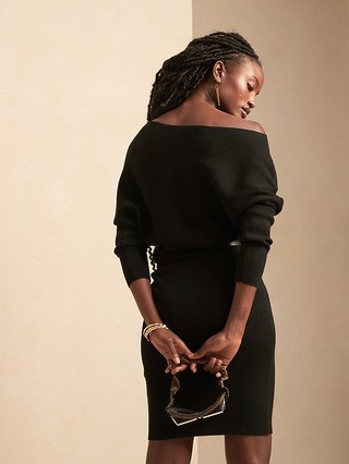 Off-the-Shoulder Sweater Dress | Banana Republic (US)