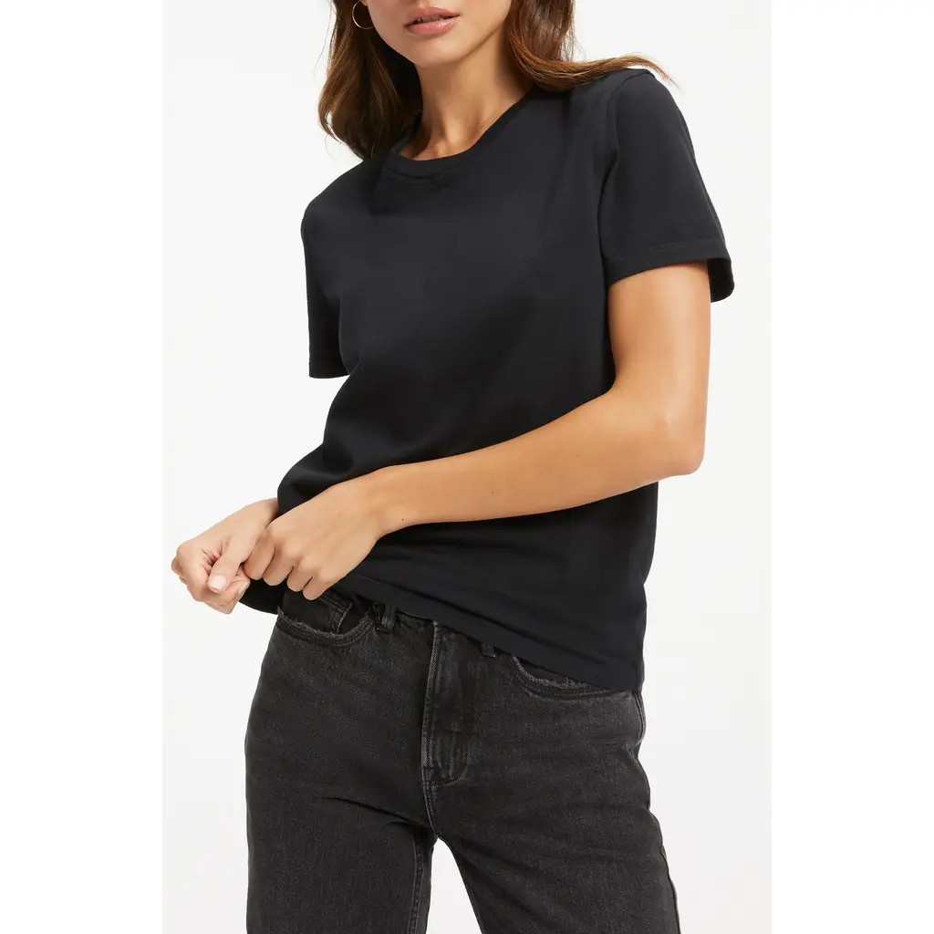 Good American Classic Cotton T-Shirt in Black001 at Nordstrom, Size Small | Nordstrom