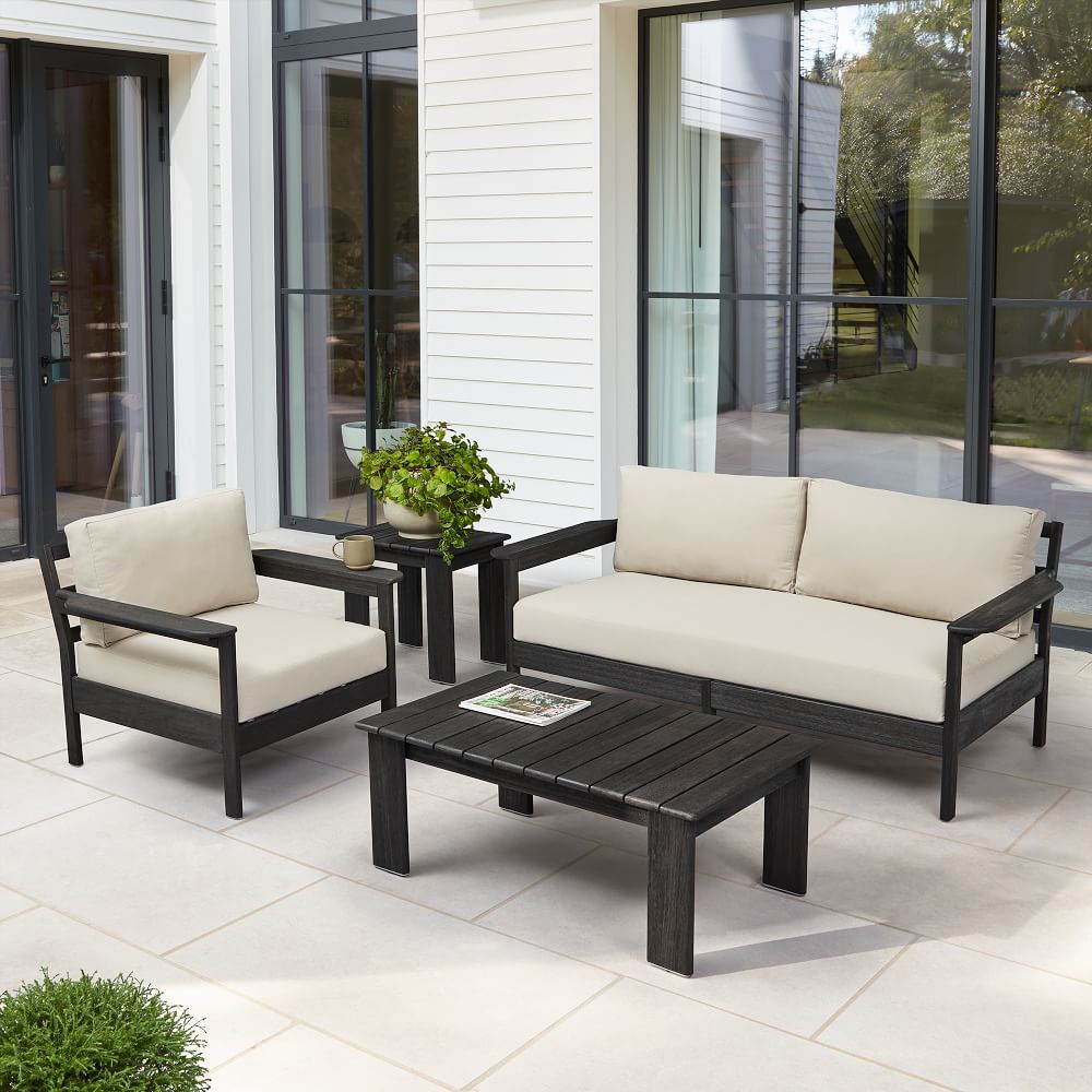Playa Outdoor 70&quot; Sofa, Lounge Chair &amp; Coffee Table Set | West Elm (US)