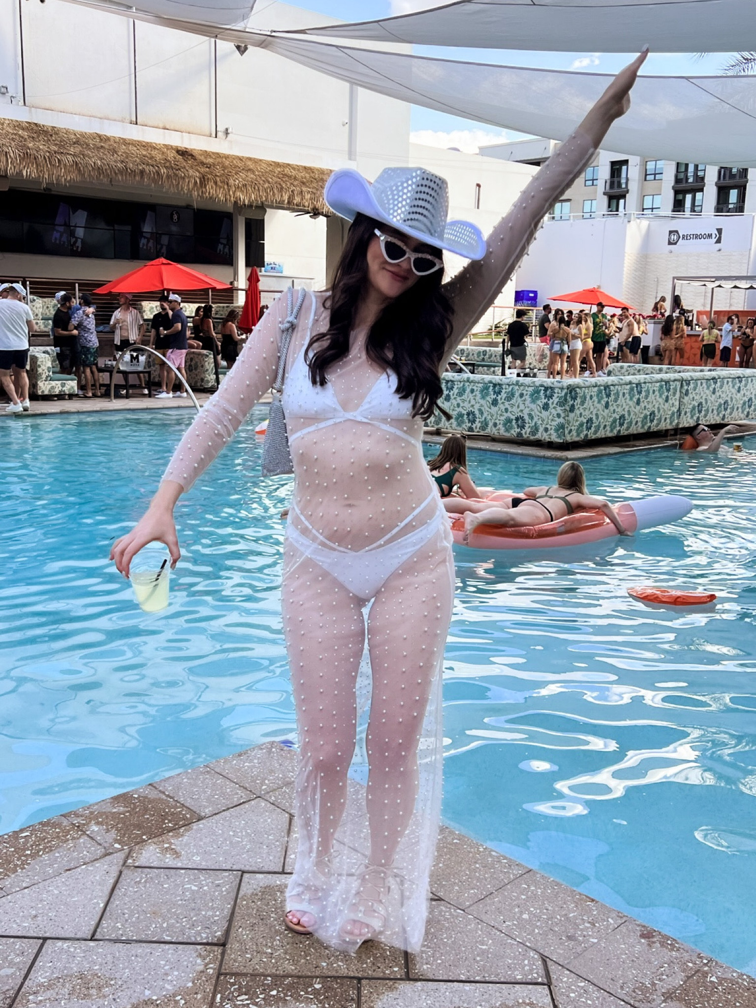 The perfect bachelorette outfit for a pool or beach party! This swimsuit is amazing quality and fit and great for the honeymoon too! This coverup is also so stunning and under $40!! All TTS! 

Honeymoon outfit
Bachelorette outfit
White outfit
White swimsuit


#LTKswim #LTKwedding #LTKunder50