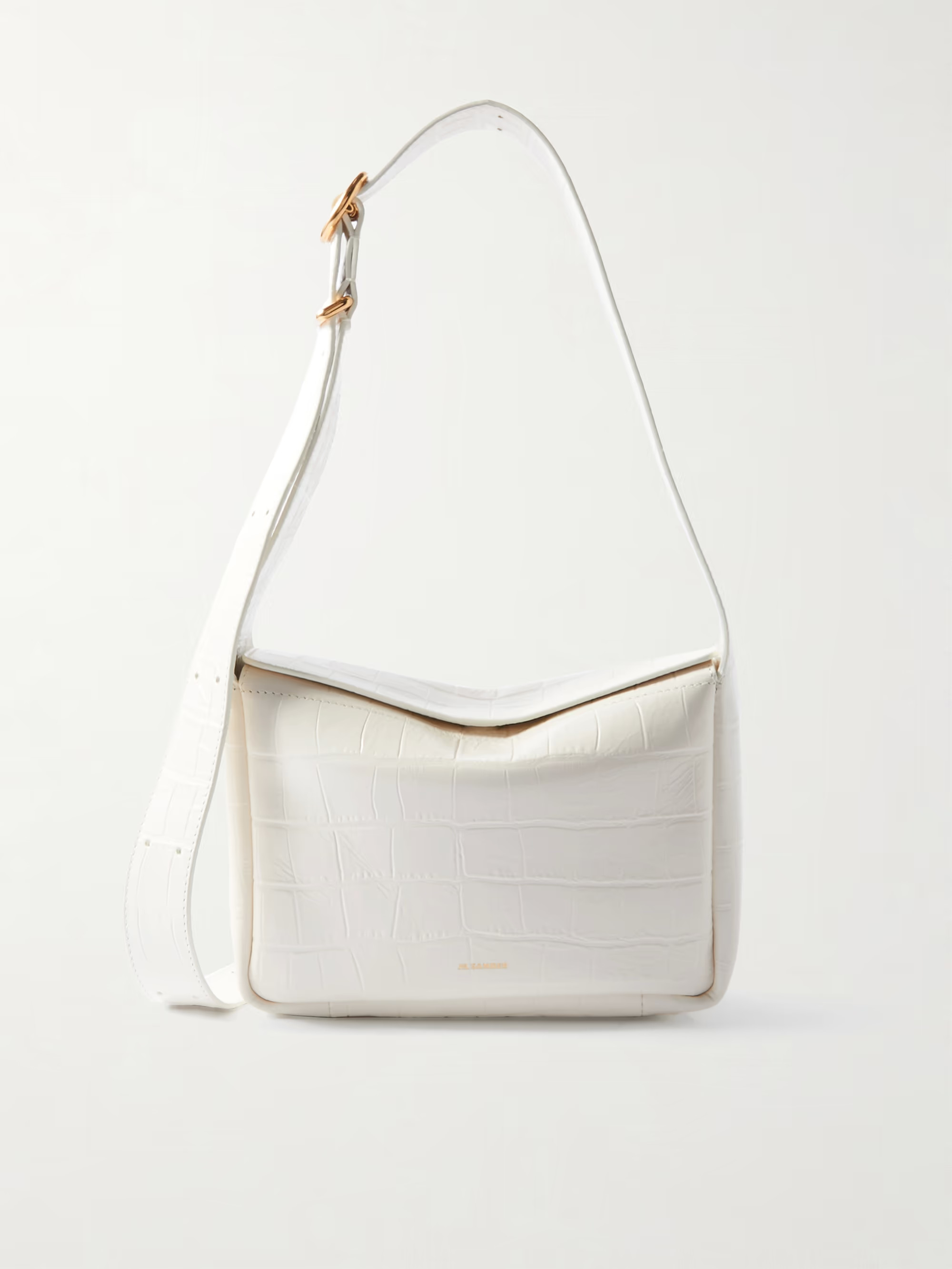Croc-effect leather shoulder bag | NET-A-PORTER (US)