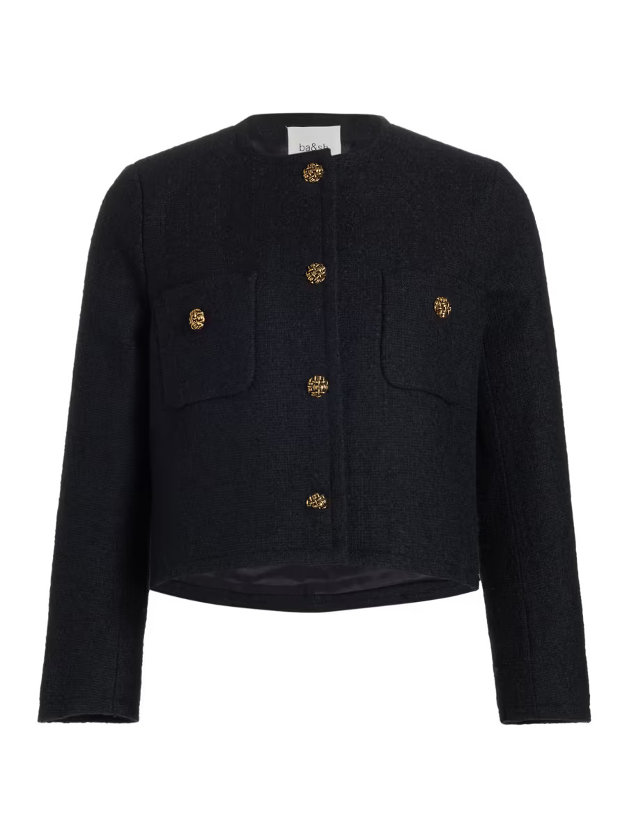 ba&sh Meredith Cotton-Blend Jacket | Saks Fifth Avenue | Saks Fifth Avenue