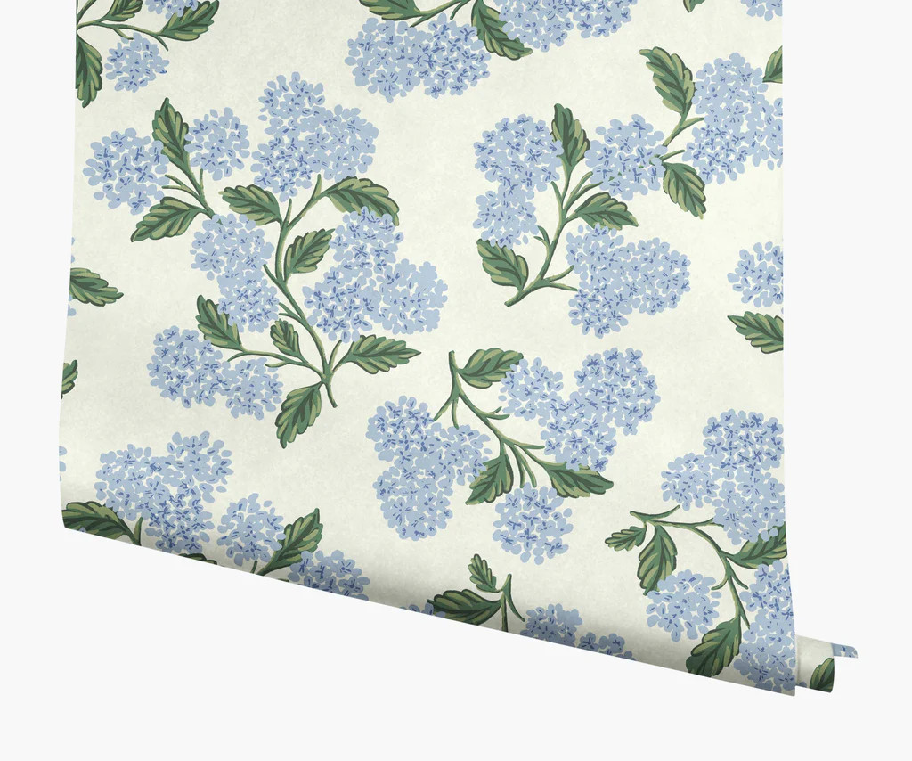 Hydrangea Wallpaper - Blue & White | Rifle Paper Co.