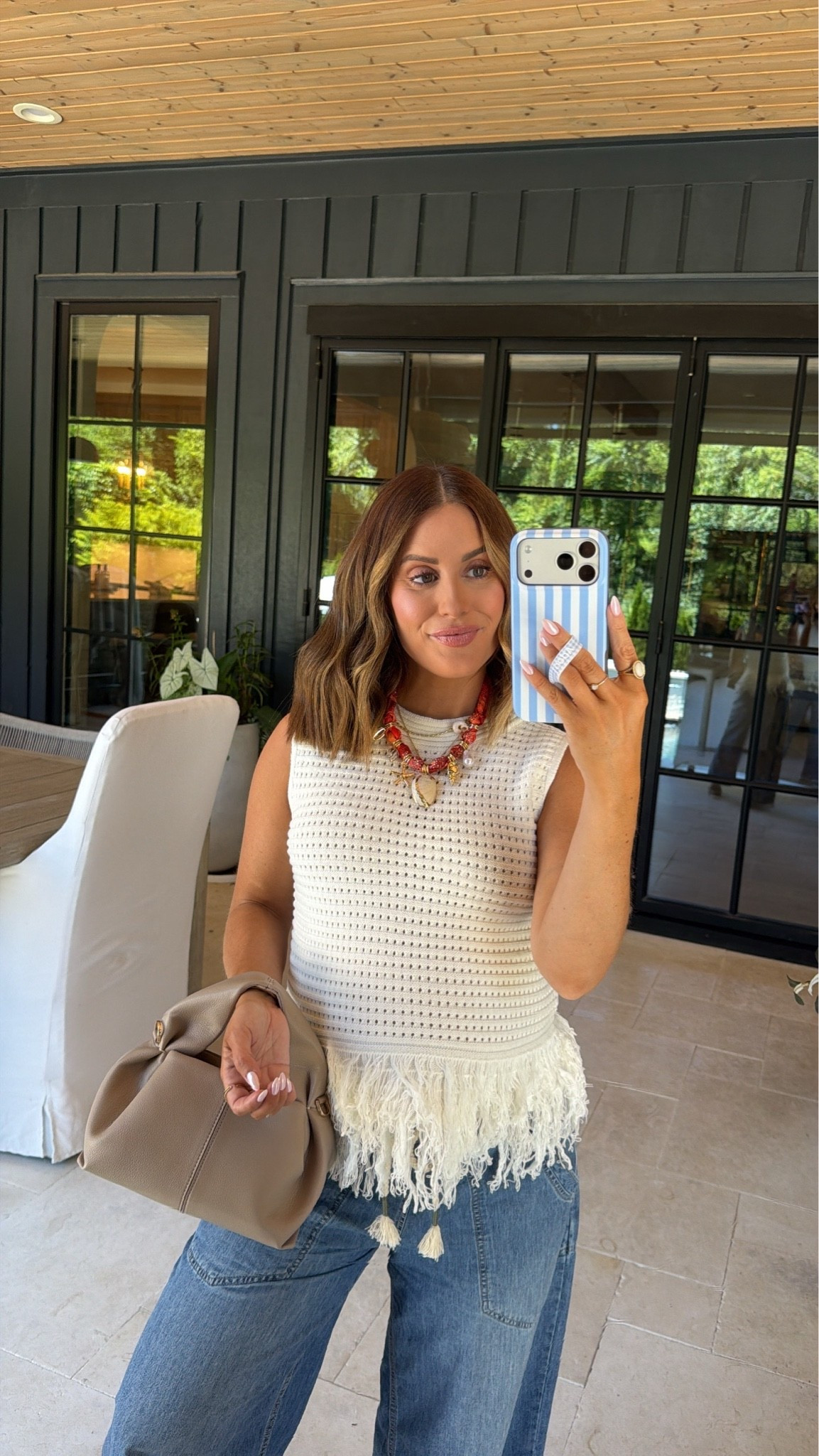 Summer outfit inspo || wearing a small in white fringe top & xs in bottoms. Accessories linked as well! Currently 25 weeks pregnant & bump friendly 

Women’s summer outfit || summer maternity outfits || bump friendly summer || mom outfits || women’s fashion || summer ootd

#LTKootd #LTKSeasonal #LTKBump