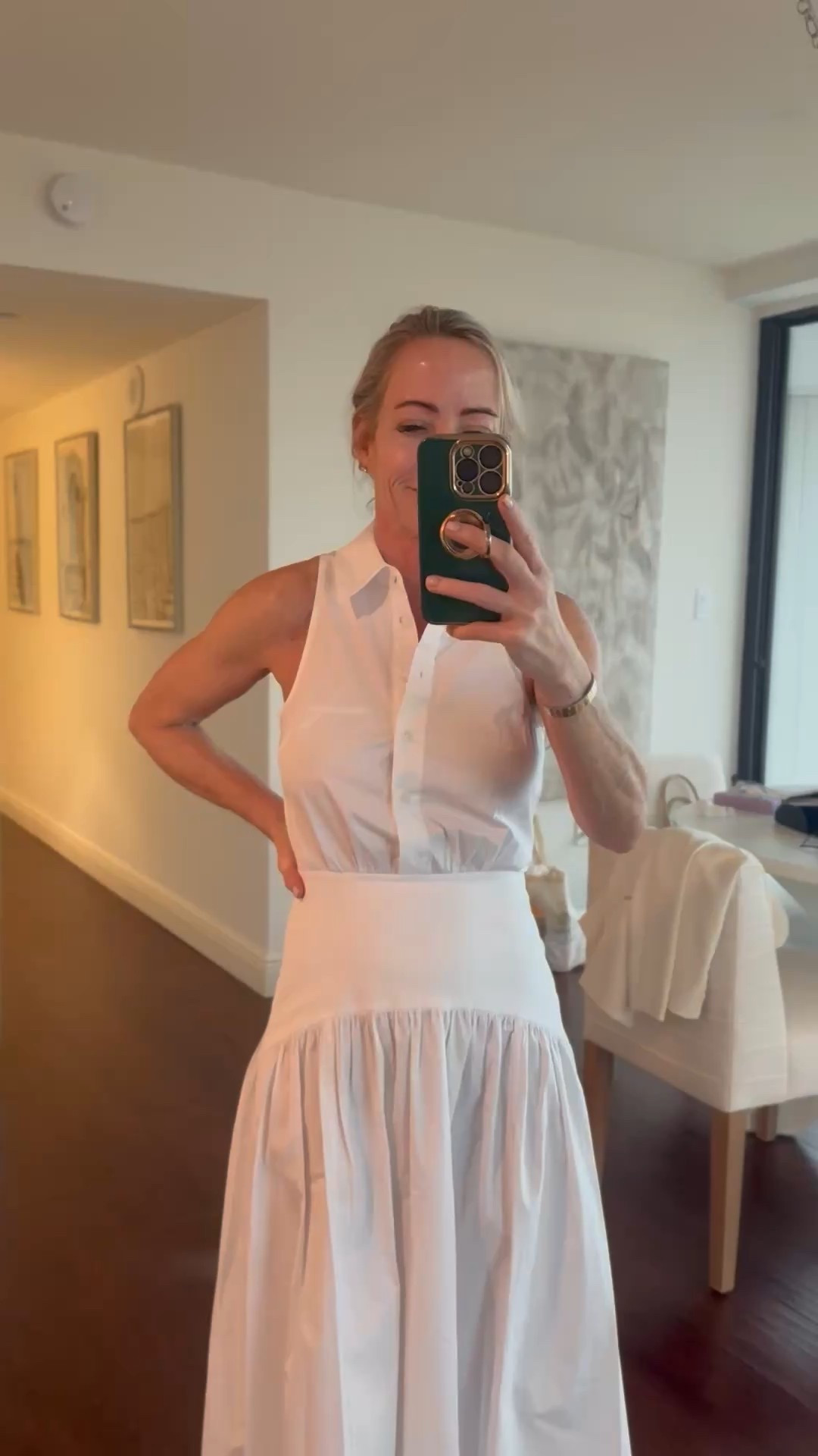 This elevated shirt dress is everything!  Fits tts!  It is not lined, I’m wearing this mini slip under !

#LTKStyleTip #LTKWatchNow #LTKOver40