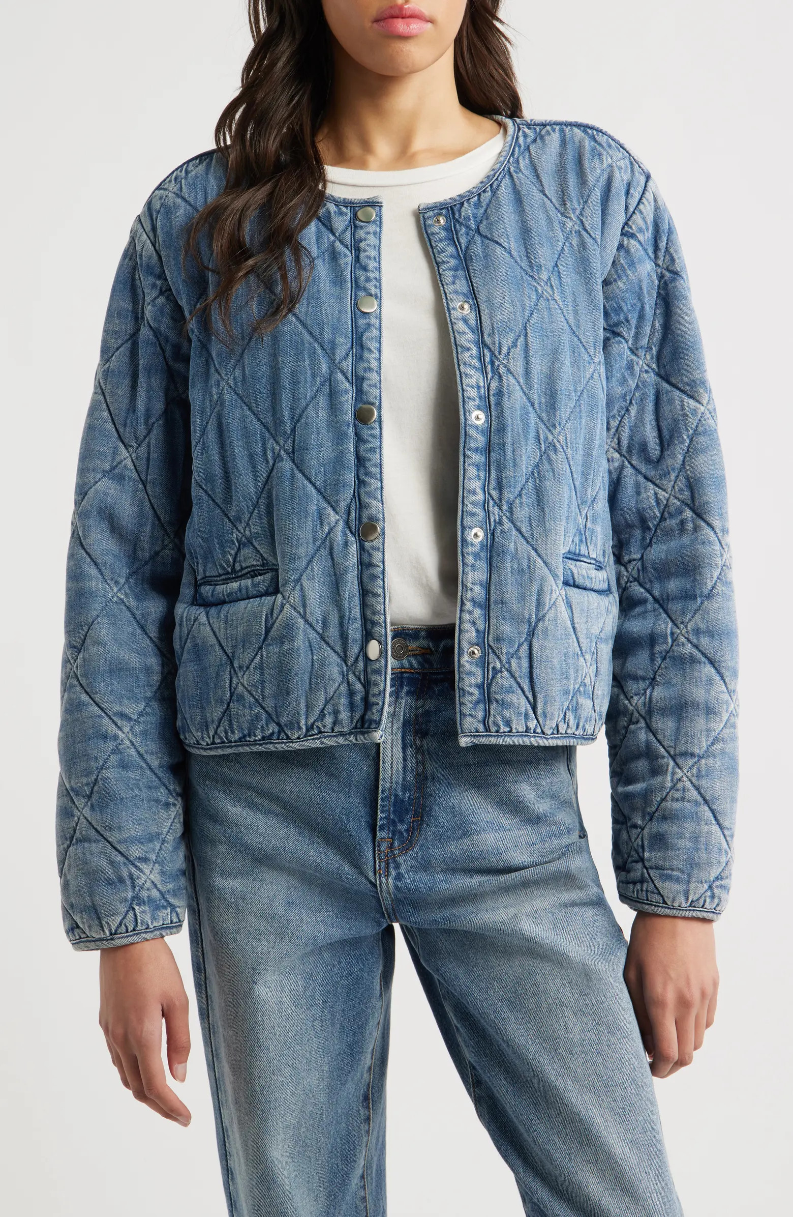 Ency Quilted Denim Jacket | Nordstrom