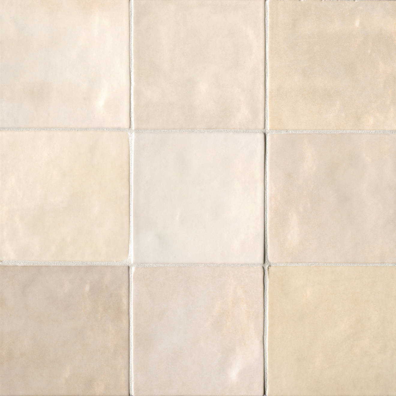 Cloé 5" x 5" Glossy Ceramic Tile in Creme | Bedrosians Tile and Stone