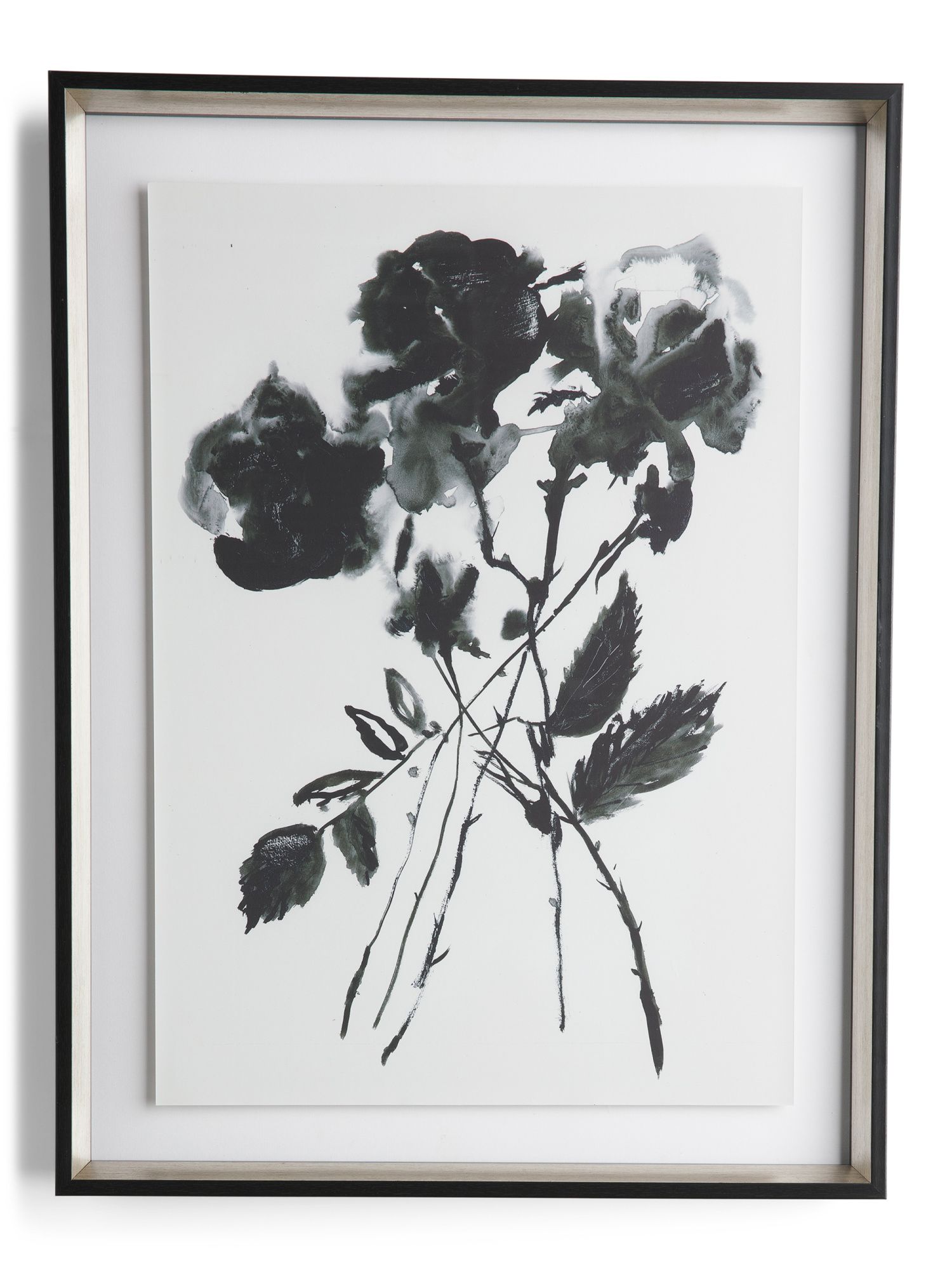 19x25 Black Floral Wall Art | Marshalls