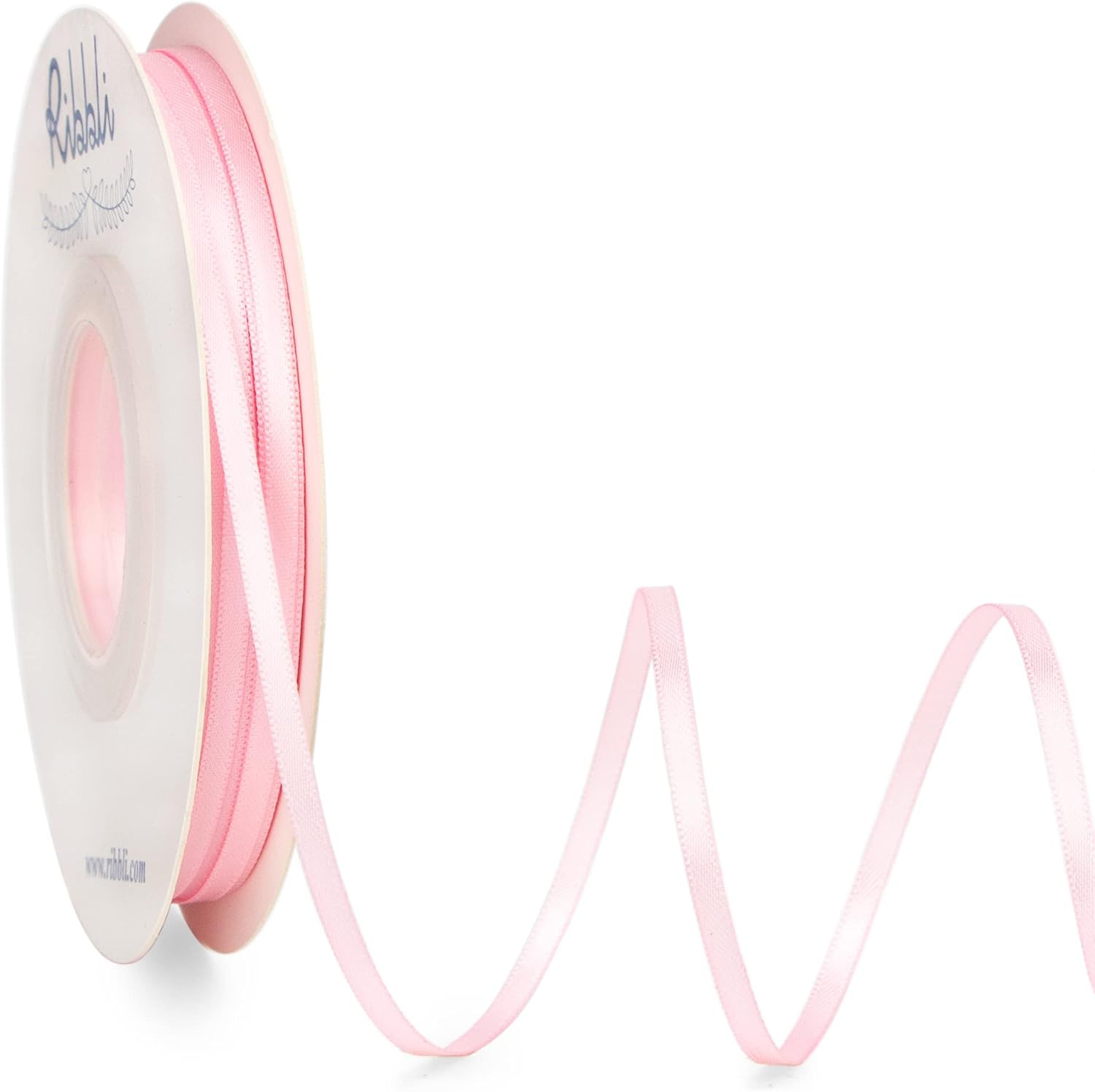Ribbli Light Pink Double Faced Satin Ribbon,1/8” x Continuous 50 Yards,Use for Bows Bouquet,Gift Wrapping,Baby Shower,Floral Arrangement | Amazon (US)