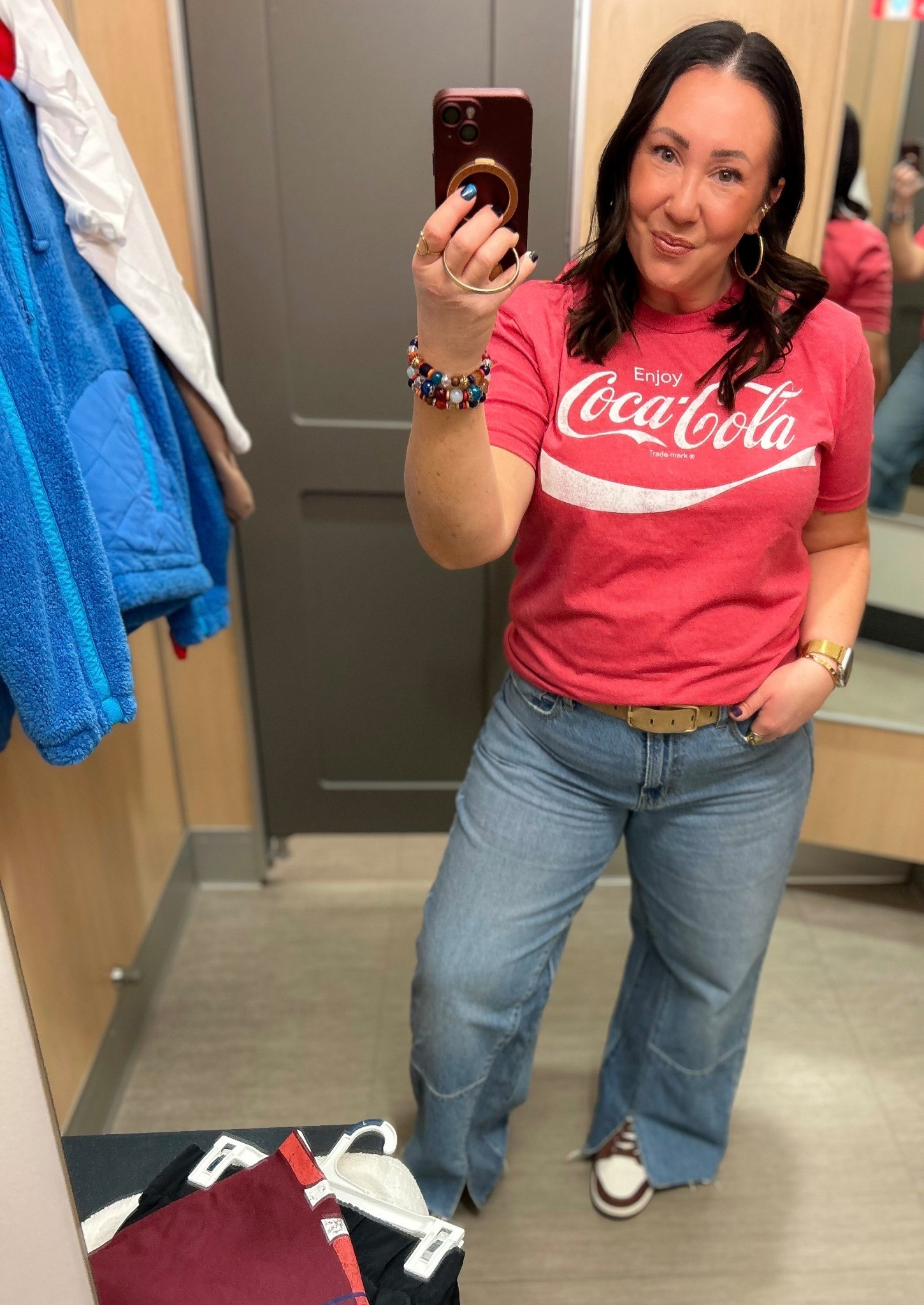$14 Coca Cola tee @target. Large men’s find. Linked updated @oldnavy jeans. Size 16. @nike sneakers run true to size. XL belt  

#LTKFindsUnder50 #LTKOver40 #LTKMidsize
