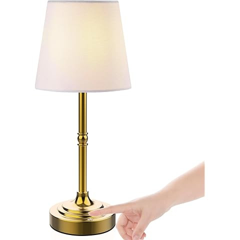 O’Bright Seraph - Cordless LED Table Lamp with Dimmer, Built-in Rechargeable Battery, 3-Level B... | Amazon (US)