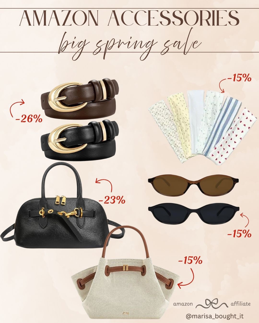 I am elevating my spring style game with these must-have Amazon accessories and fashion steals! 🌷

I found the perfect neutral pieces, including those versatile wide-leg trousers and the essential cross-back sports bras. These are the building blocks of a great capsule wardrobe, and seeing them on sale makes the refresh even better. I love how easy it is to mix and match these soft pastels and classic tones for an effortless vibe. ☁️👗

The accessory game is just as strong with these retro-inspired sunglasses and floral hair scarves. 🕶️
I feel like these small details really pull a look together, especially when transitioning into warmer weather. I’ve linked my top picks from the sale so you can grab these staples before they’re gone! Let me know which piece is your favorite in the comments. 🎀✨

#AmazonAccessories #StyleOnABudget #SpringStyle #AmazonMustHaves #CapsuleWardrobe #FashionDeals #SpringVibes #AmazonHaul

#LTKootd #LTKSaleAlert #LTKSeasonal