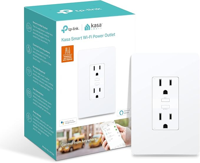 Kasa Smart Plug KP200, In-Wall Smart Home Wi-Fi Outlet Works with Alexa, Google Home & IFTTT, No ... | Amazon (US)