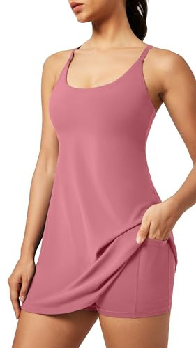 IUGA Athletic Dress for Women Tennis Dress with Built-in Shorts and Bra, Workout Golf Summer Dresses with Pockets | Amazon (US)