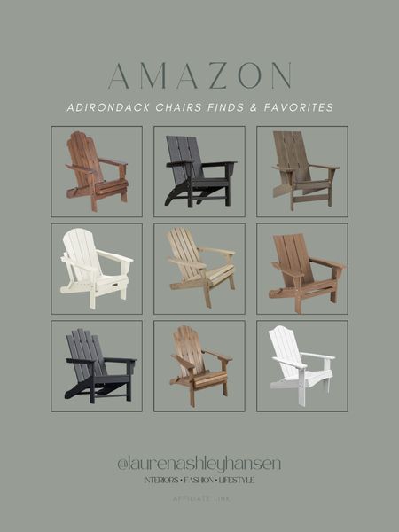 Amazon Adirondack chairs for the spring and summer season! We absolutely love our Adirondack chairs and have had them for a few years now. Many of these options are foldable and perfect for storing too! 

#LTKstyletip #LTKSeasonal #LTKhome