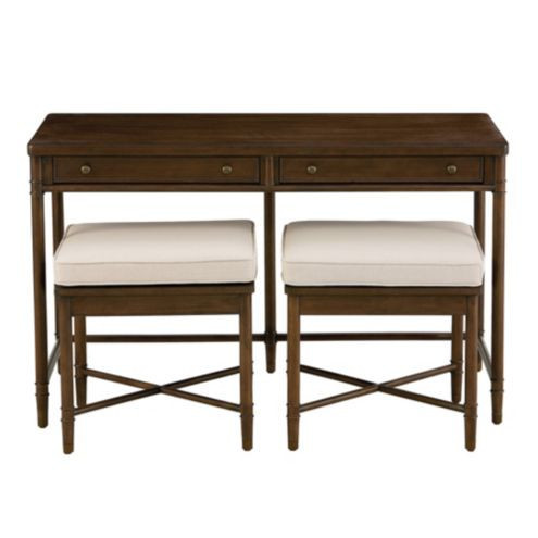 Charlotte Desk and Chair Set with 2 X Base Stools | Ballard Designs, Inc.