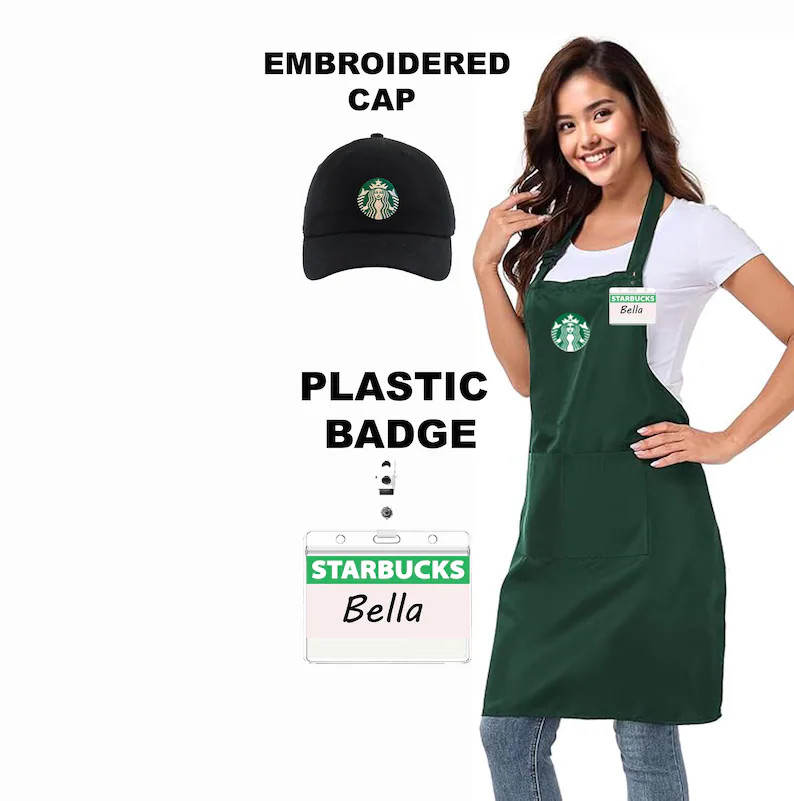 Starbucks Adult Apron | Starbucks Halloween Costume | Adult - Dress up Set -starbucks - Etsy | Etsy (US)