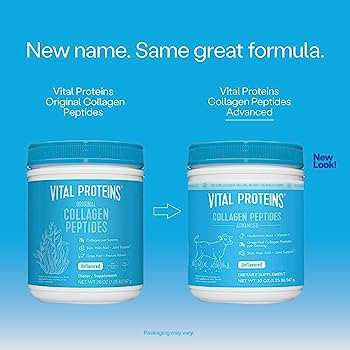 Vital Proteins Collagen Peptides Powder with Hyaluronic Acid and Vitamin C, Unflavored, 20 oz | Amazon (US)