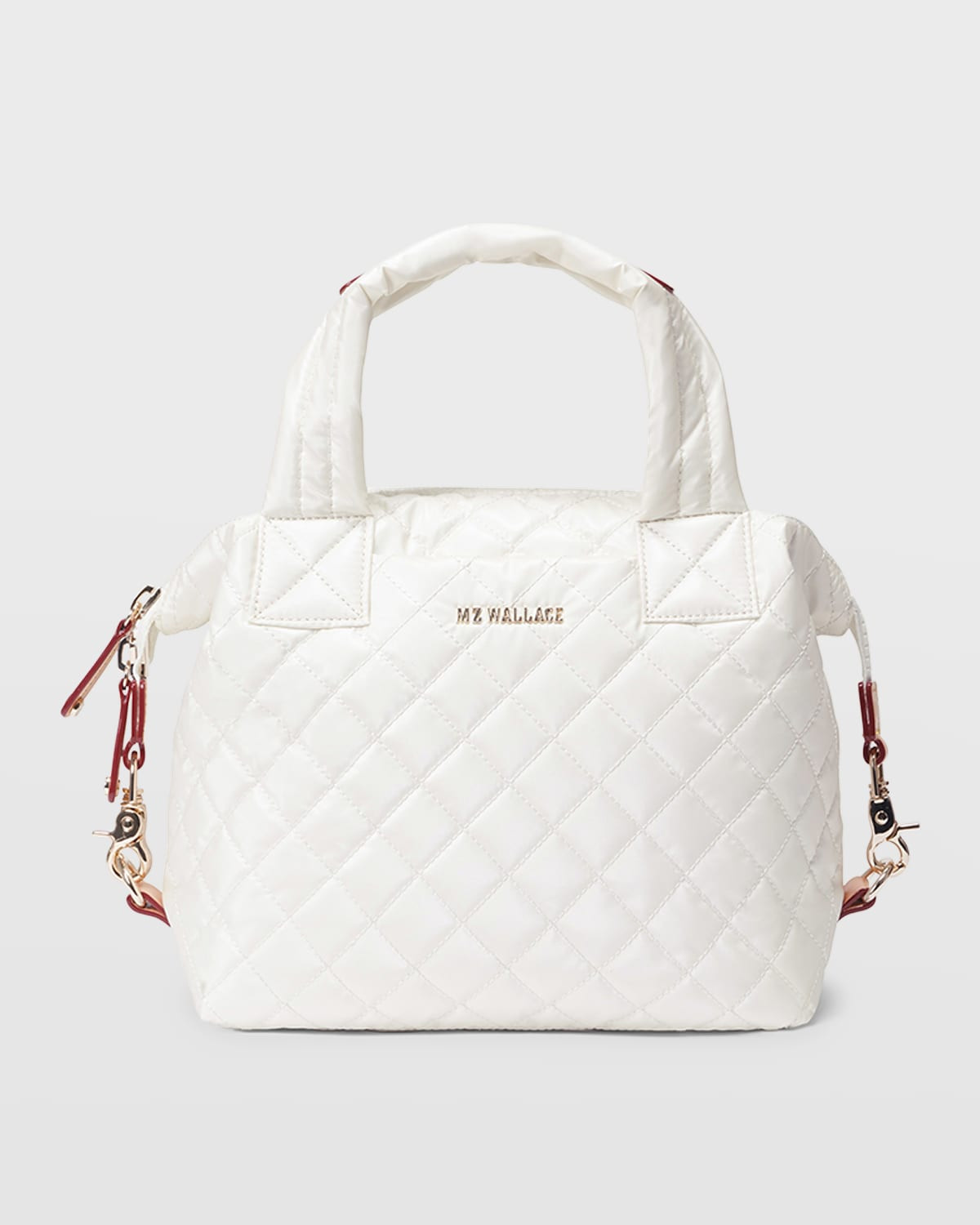 Sutton Deluxe Small Metallic Top-Handle Bag | Neiman Marcus