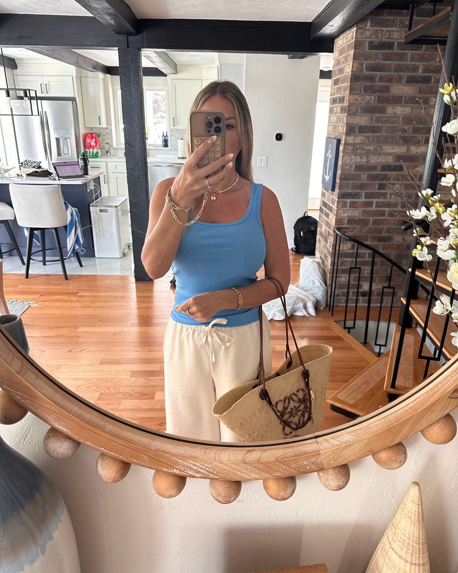 I wore this on our recent trip to Cape Cod. This tank top is from Target and I love the color so much! It is perfect for a beach outing. I paired it here with my fave pants from Aritzia and my Loewe raffia bag. All items linked⬆️

#Itkcreator #Itkfinds
#Itkwatchnow #loewe
#aritiza #summer #summeroutfits #summerfashion #capecod

#LTKgrwm #LTKootd #LTKTravel