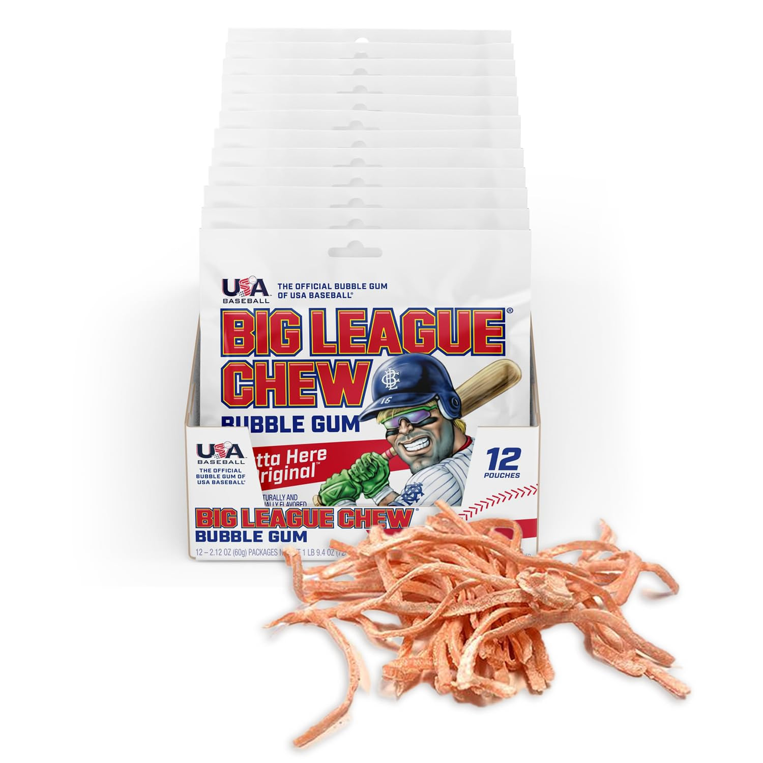Big League Chew Outta Here Original Bubble Gum - Classic Ballpark Flavor | Perfect for Baseball G... | Amazon (US)