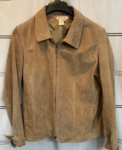 Coldwater Creek Women’s Tan Suede Zip Up    Blazer Jacket 1X | eBay US
