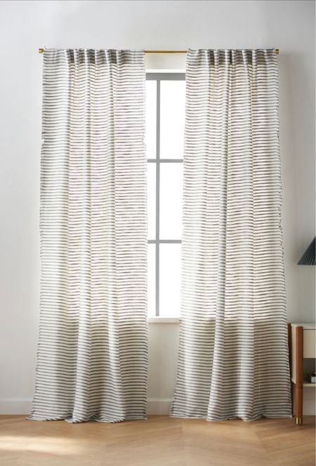 Linen blend curtains 
Stripes curtains 

#LTKfamily #LTKhome #LTKstyletip