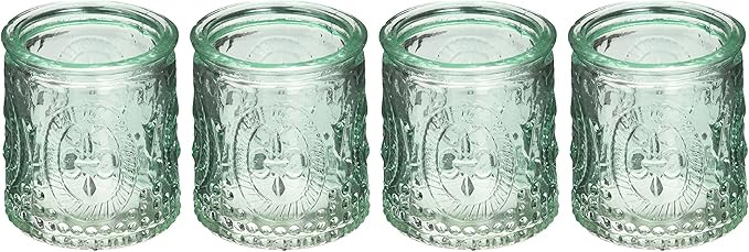 Kate Aspen Vintage Blue Glass Tealight Holder (Set of 4) | Amazon (US)